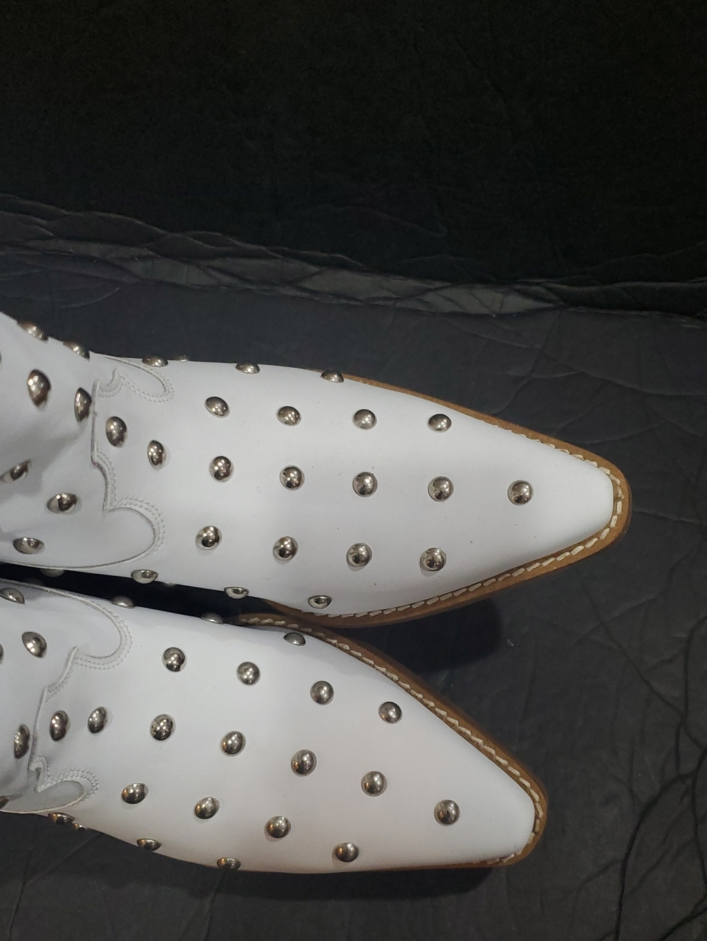 Dingo 1969 Broadway Bingo white silver Cowboy Boots size 10 brand new - Picture 11 of 15